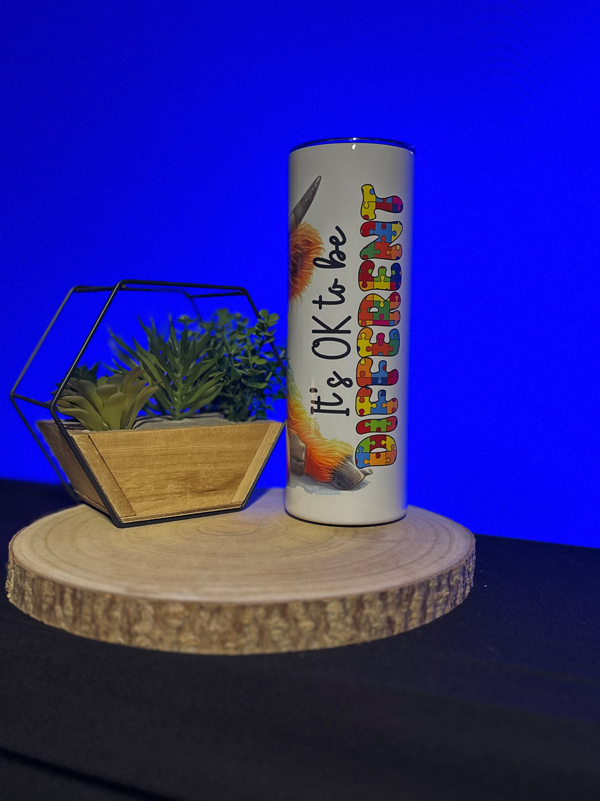Highland Cow Autism Awareness 20oz Skinny Tumbler