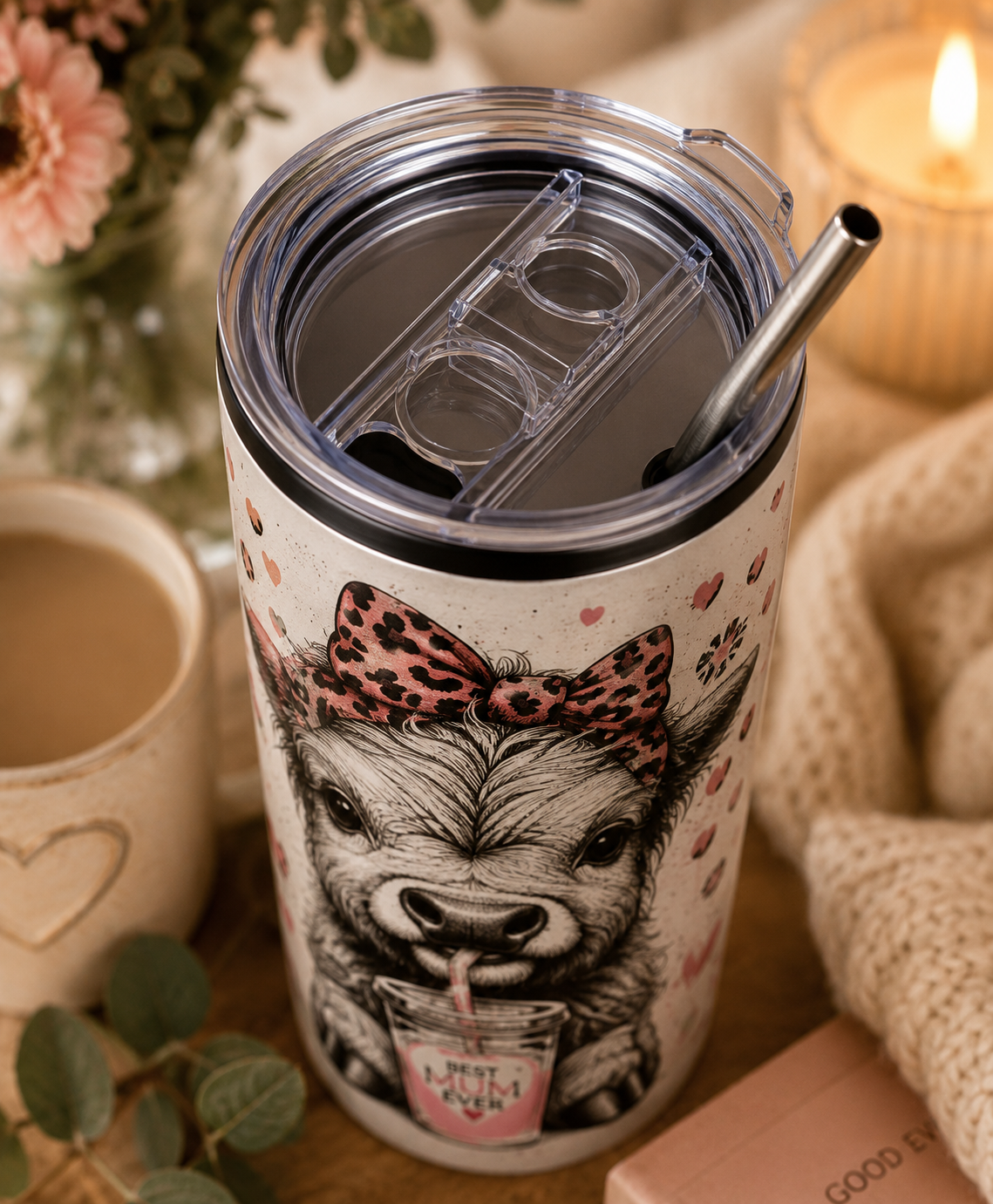 Highland Cow Best Mum 20oz Tumbler