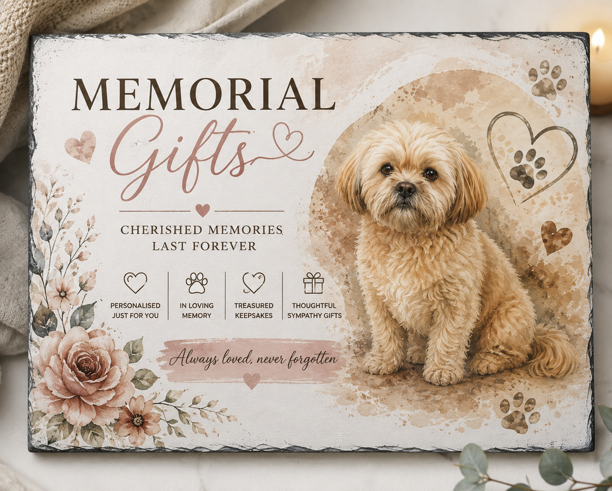 Personalised Pet Memorial Photo Slate – Photo & Name