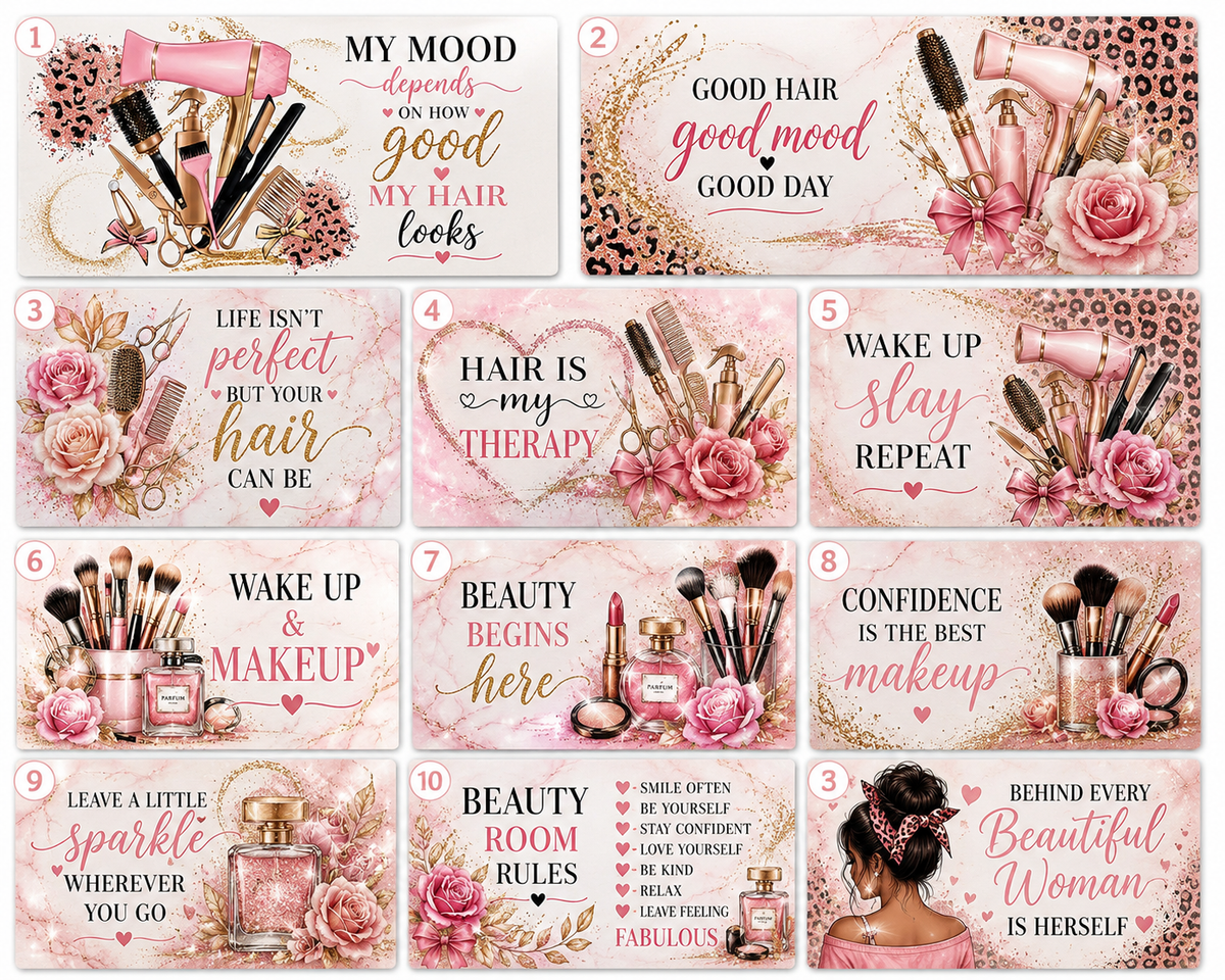 Personalised Glass Beauty Board – Choose Your Design