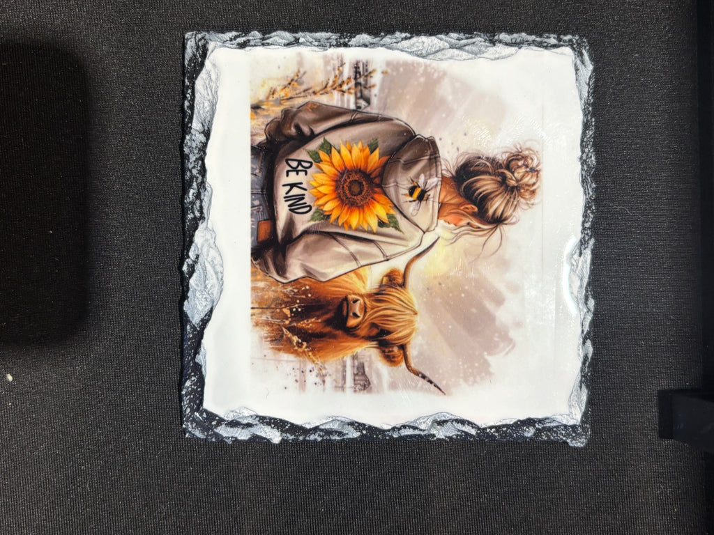 Personalised Photo Slate Coaster – Your Photo or Design